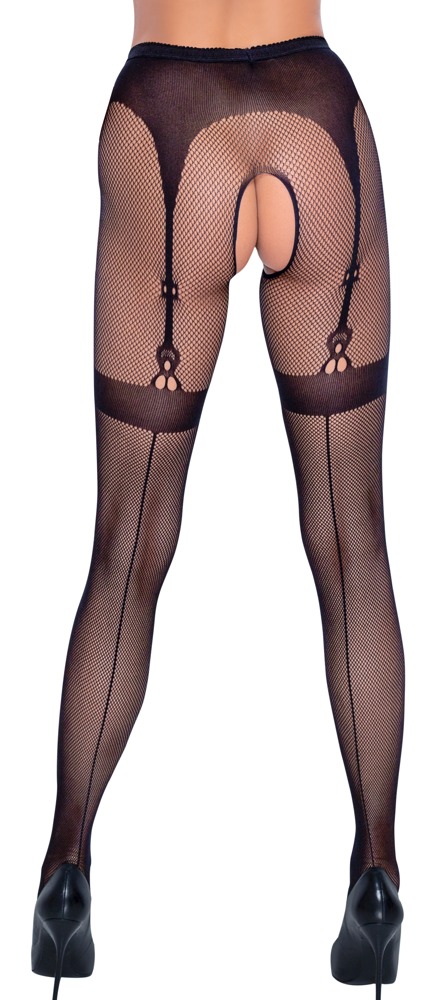 Cottelli Legwear - Strumpfhose ouvert schwarz