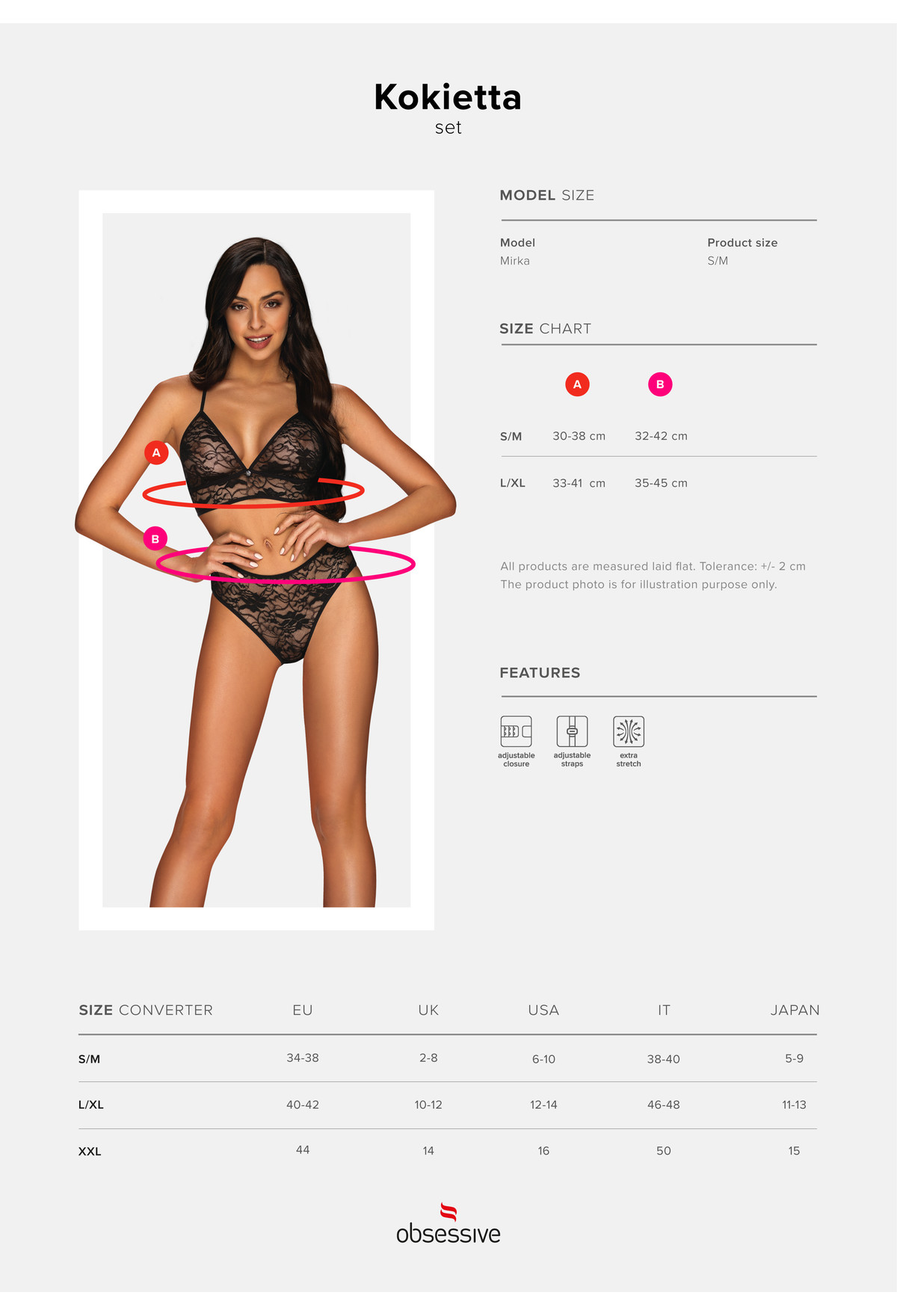 Obsessive - Kokietta Dessous Set schwarz Obsessive - Kokietta Dessous Set schwarz – Produktbild 5