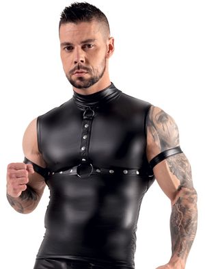 Svenjoyment - Bondage Top Wetlook schwarz