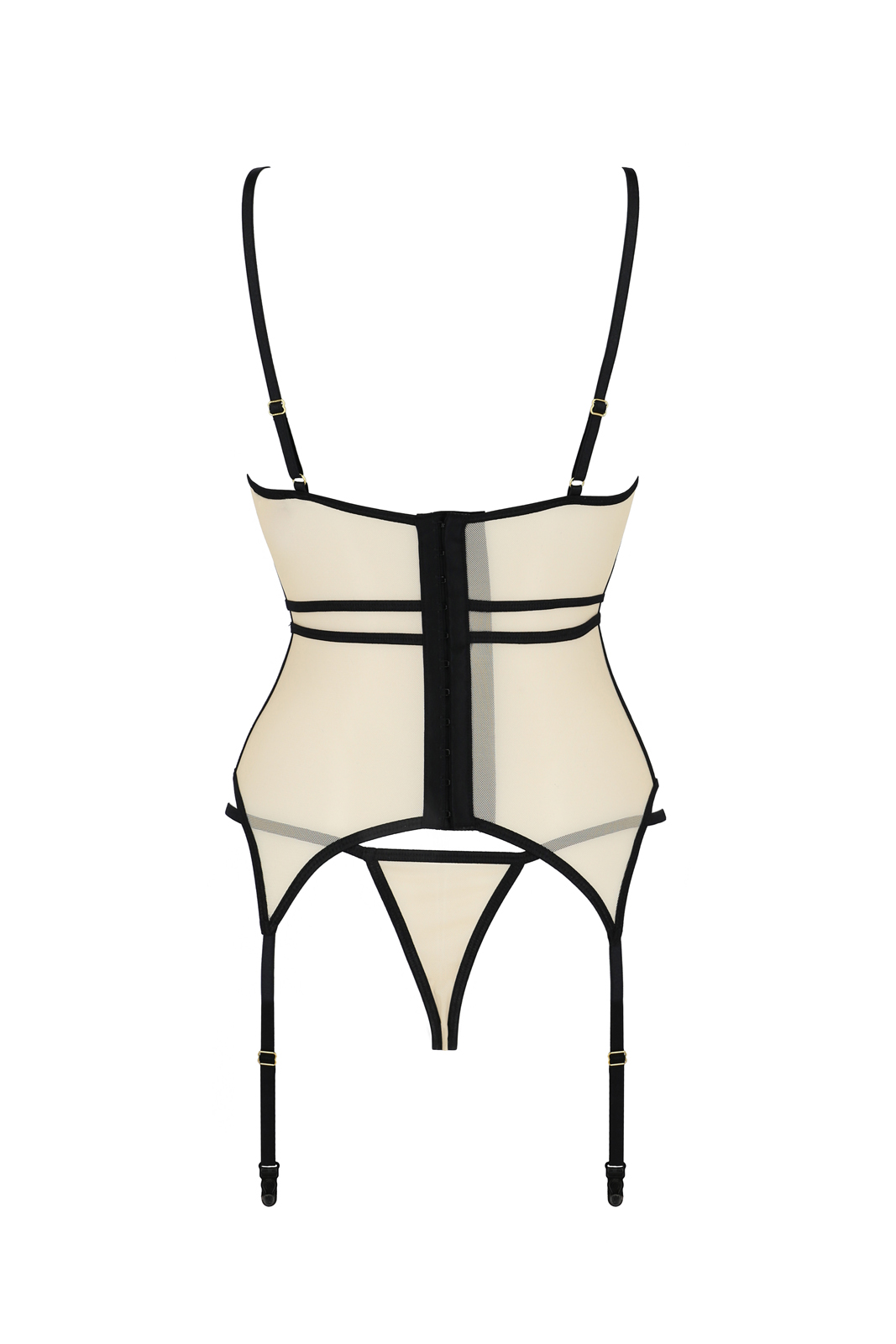 Passion Exclusiv - Straps-Dessous-Set aus Tüll mit String Passion Exclusiv - Straps-Dessous-Set aus Tüll mit String – Produktbild 4