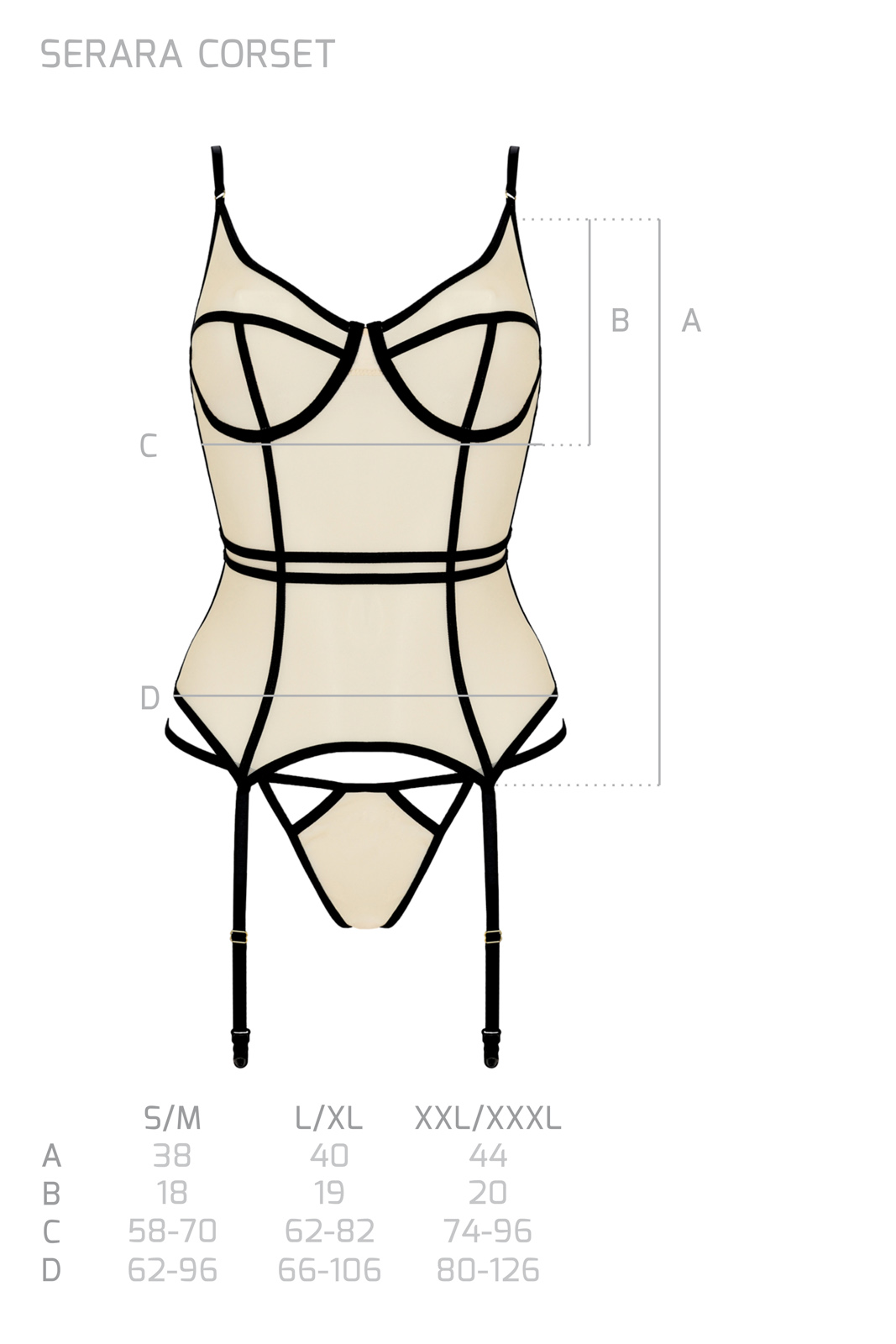 Passion Exclusiv - Straps-Dessous-Set aus Tüll mit String Passion Exclusiv - Straps-Dessous-Set aus Tüll mit String – Produktbild 5