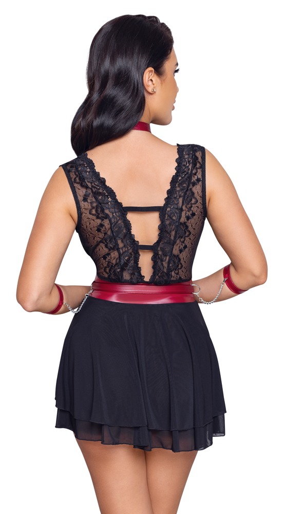 Cottelli Bondage - Babydoll aus zarter Spitze im edlen Matlook Cottelli Bondage - Babydoll aus zarter Spitze im edlen Matlook