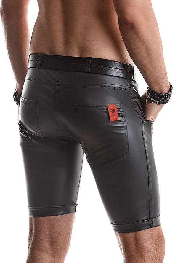 Regnes Fetish Planet - Lange Wetlook Herren-Shorts Regnes Fetish Planet - Lange Wetlook Herren-Shorts