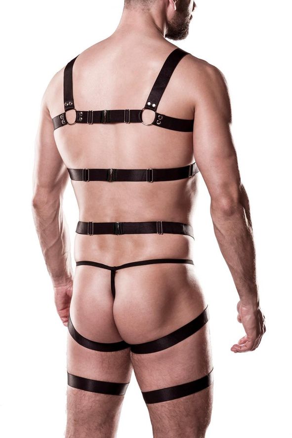 Grey Velvet - Herren Harness-Set mit String Grey Velvet - Herren Harness-Set mit String