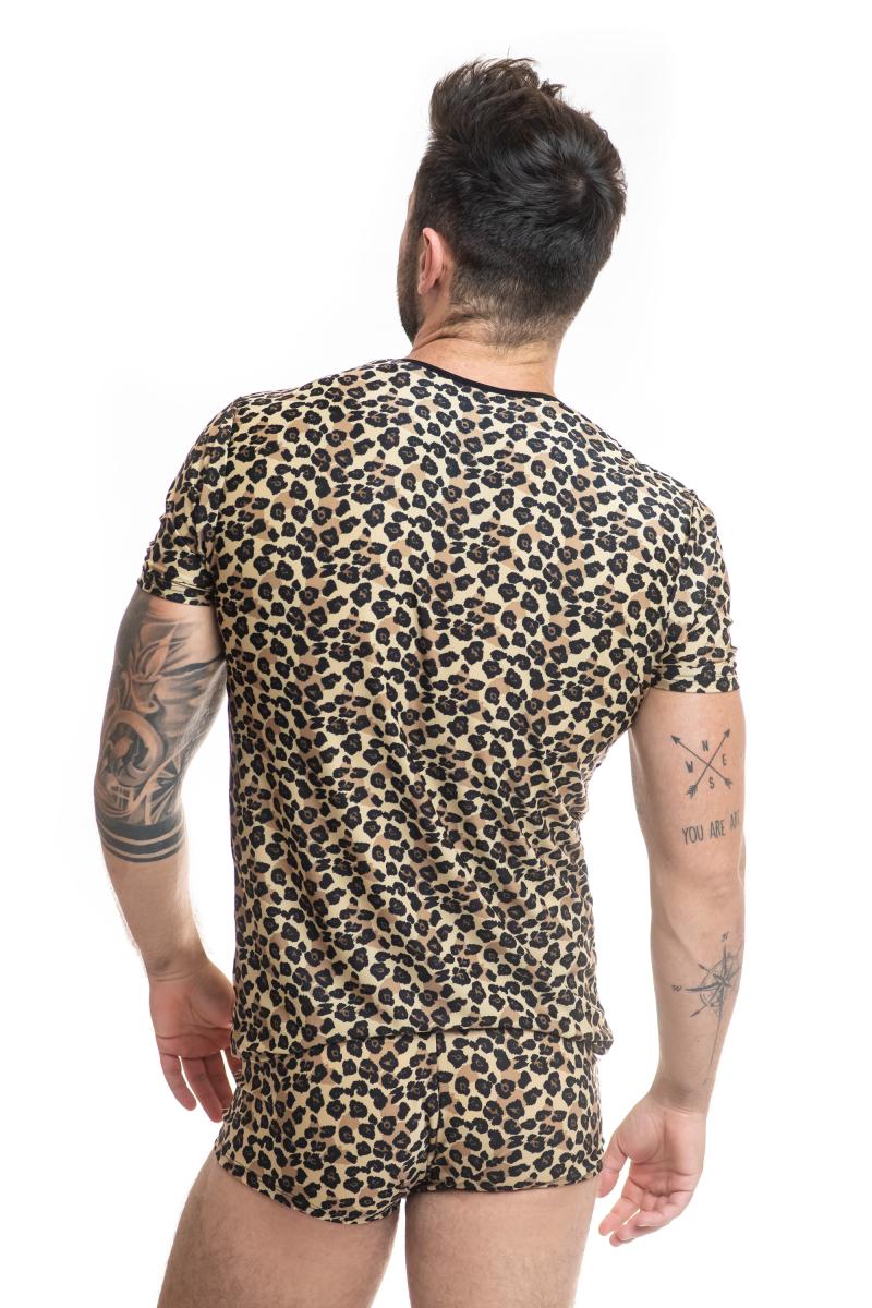 Anais - Herren T-Shirt im Leoparden-Look aus weichem Material – Produktbild 2