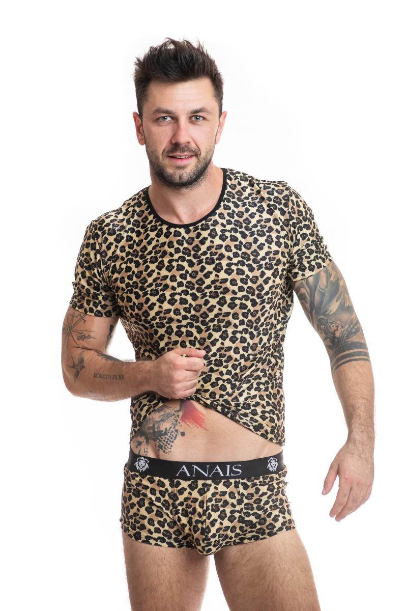Anais - Herren T-Shirt im Leoparden-Look aus weichem Material – Produktbild 3