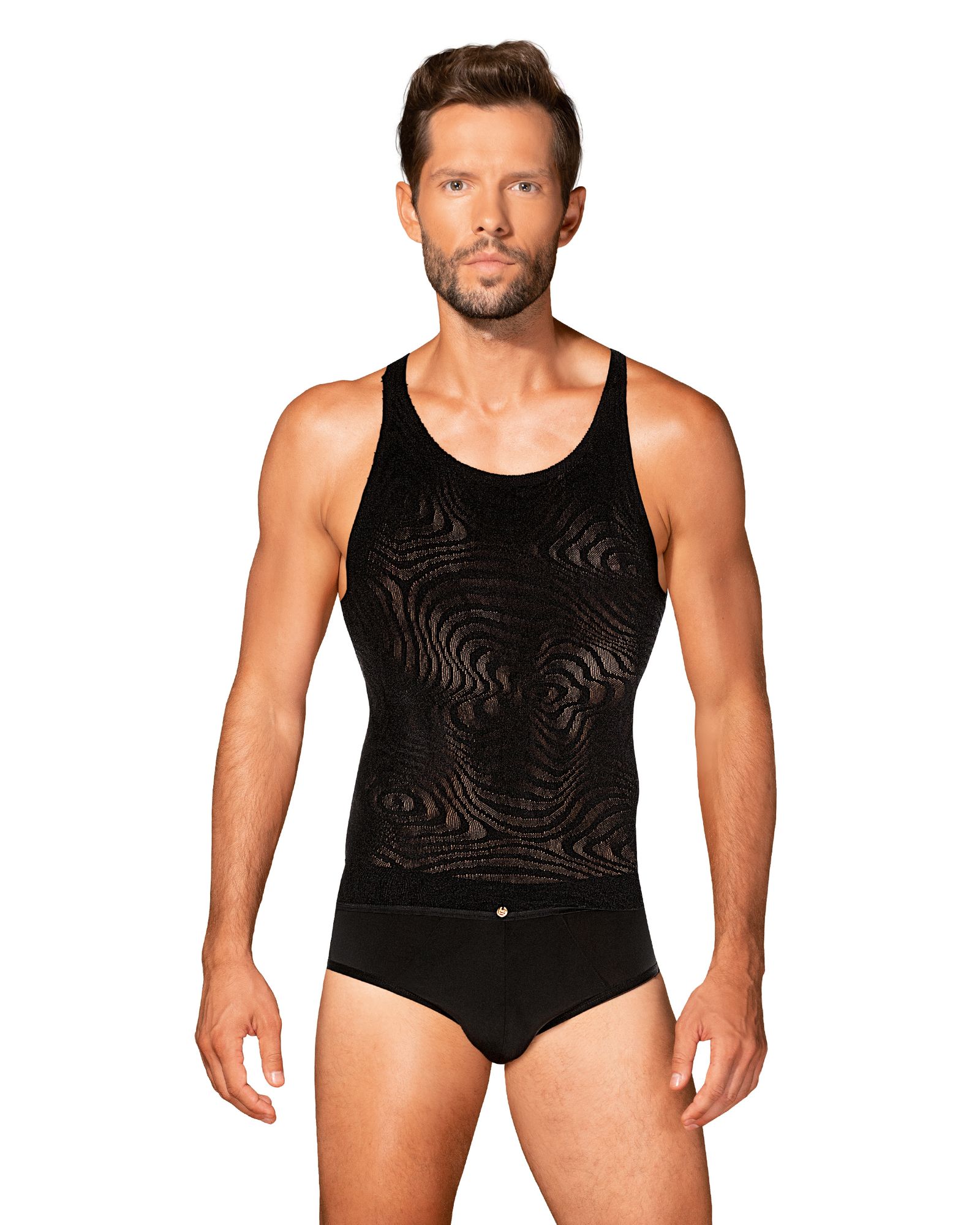 Obsessive - Herren Tank-Top aus feinem Material mit Muster Obsessive - Herren Tank-Top aus feinem Material mit Muster