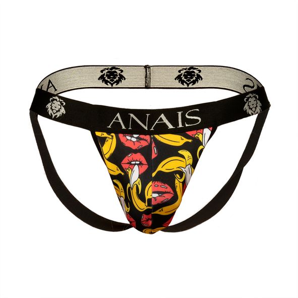 Anais - Herren Jock-Strap mit Bananen-Kussmund-Muster Anais - Herren Jock-Strap mit Bananen-Kussmund-Muster