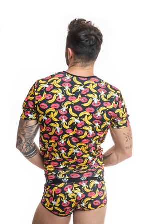 Anais - Herren Shirt mit bananen-Kussmund-Muster Anais - Herren Shirt mit bananen-Kussmund-Muster