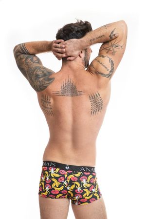Anais - Herren-Boxer mit Bananen-Kussmund-Muster aus weichen Material Anais - Herren-Boxer mit Bananen-Kussmund-Muster aus weichen Material