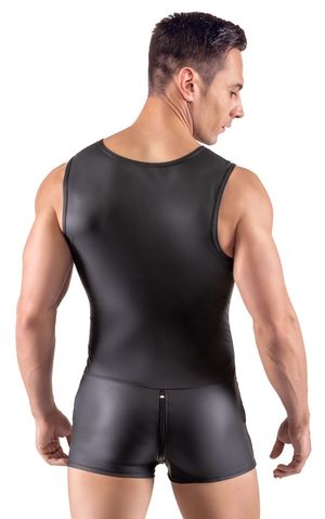 Svenjoyment - Mattlook Herren-Overall aus dehnbarem Material mit Reißverschluss Svenjoyment - Mattlook Herren-Overall aus dehnbarem Material mit Reißverschluss