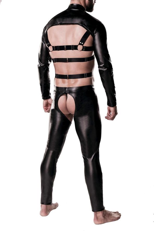 Grey Velvet - Herren Clubwear Set mit Bolero und Chaps Grey Velvet - Herren Clubwear Set mit Bolero und Chaps