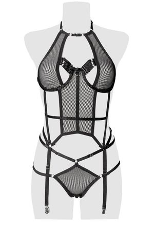 Zugeschnürt - Clubwear Set für Frauen Zugeschnürt - Clubwear Set für Frauen
