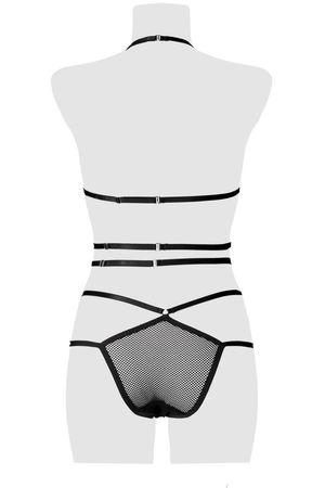 Zugeschnürt - Clubwear Set für Frauen Zugeschnürt - Clubwear Set für Frauen
