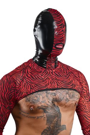 Regnes Fetish Planet - Maske mit Zebramuster 