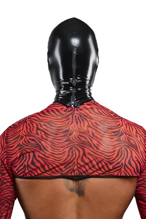 Regnes Fetish Planet - Maske mit Zebramuster 