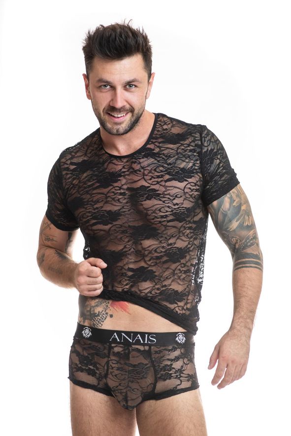 Anais - Romance T-Shirt aus Spitze in Schwarz 