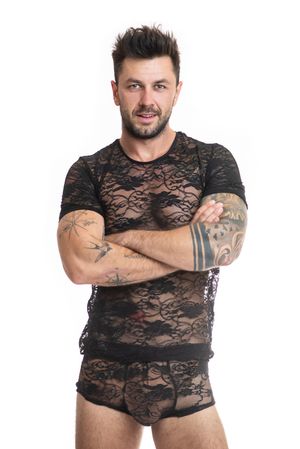 Anais - Romance T-Shirt aus Spitze in Schwarz Anais - Romance T-Shirt aus Spitze in Schwarz
