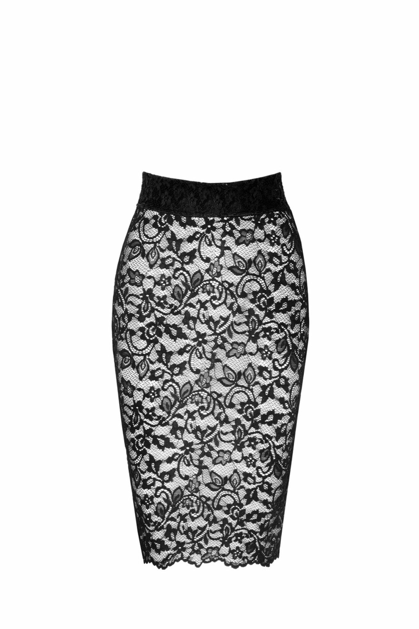 Noir Handmade - Midirock aus Spitze mit Schnürung Noir Handmade - Midirock aus Spitze mit Schnürung – Produktbild 6
