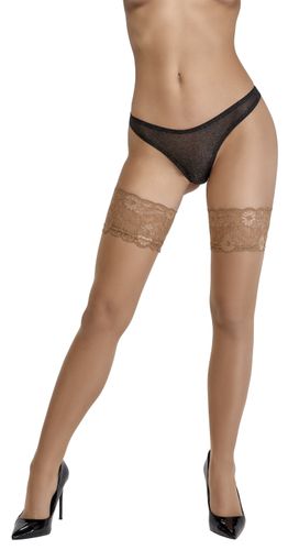 Halterlose Strümpfe Nude mit Spitze