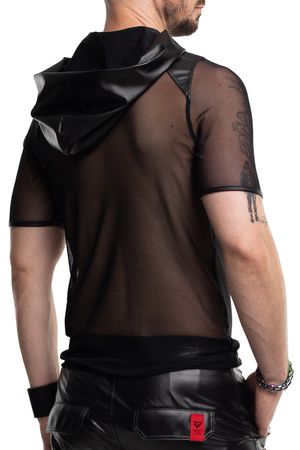 Regnes Fetish Planet - Kapuzen Shirt aus Netz Material Regnes Fetish Planet - Kapuzen Shirt aus Netz Material