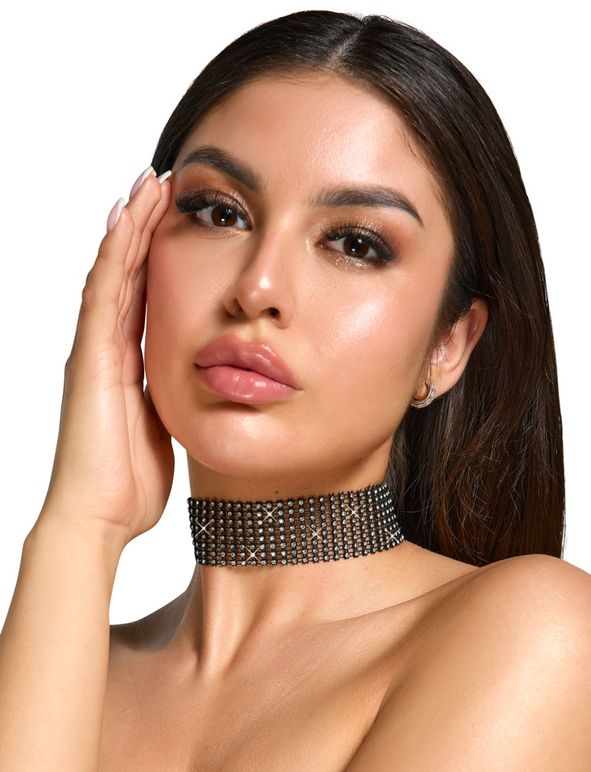 Cottelli Collection - Halsband mit Strasssteinchen Cottelli Collection - Halsband mit Strasssteinchen