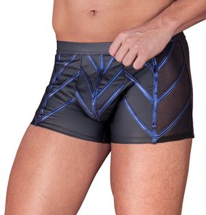 Herren Pants mit Netzeinsätzen und Metallic-Streifen schwarz/blau Herren Pants mit Netzeinsätzen und Metallic-Streifen schwarz/blau