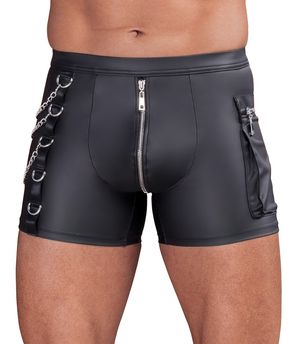 Herren Pants mit Ketten und Cargotasche schwarz Herren Pants mit Ketten und Cargotasche schwarz