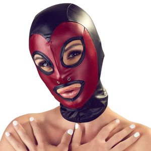 Kopfmaske schwarz-rot Kopfmaske schwarz-rot