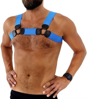 PVC Brust Harness blau PVC Brust Harness blau