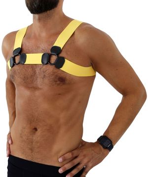 PVC Brust Harness gelb PVC Brust Harness gelb