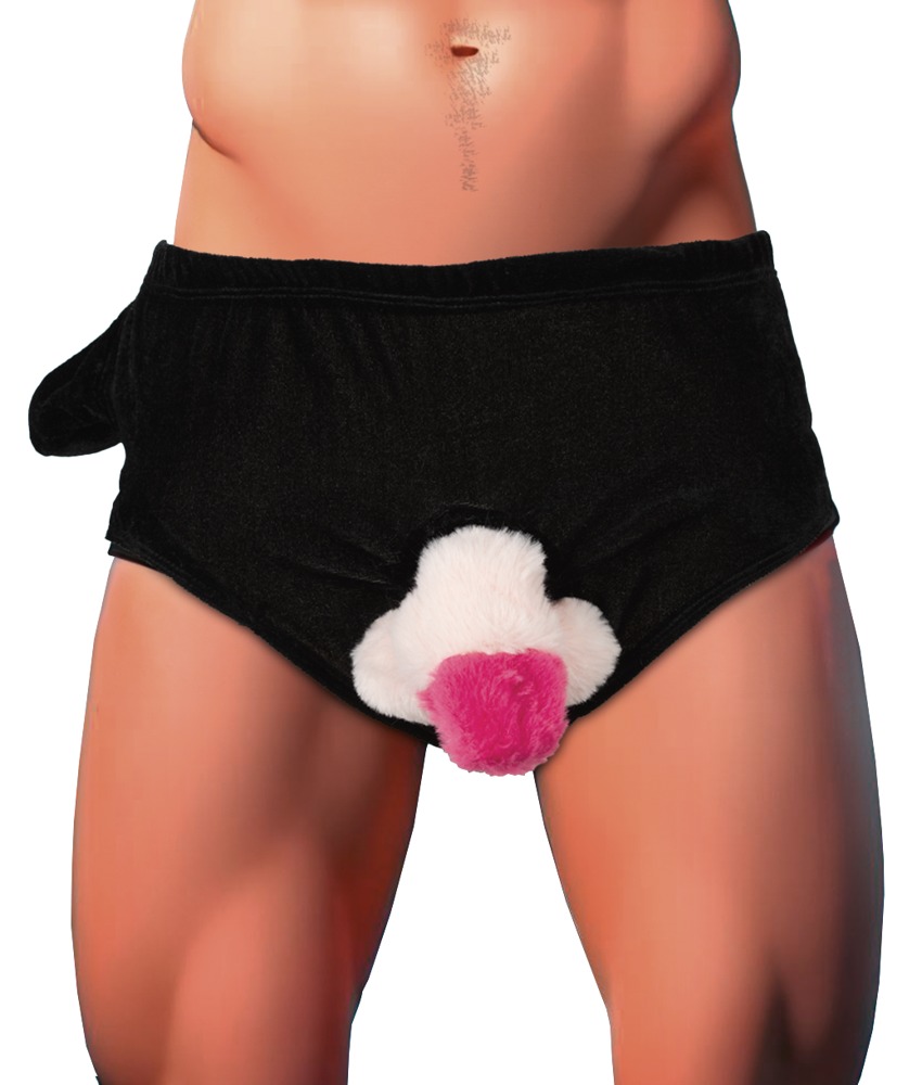 Slip mit aufblasbarem Plüsch-Penis