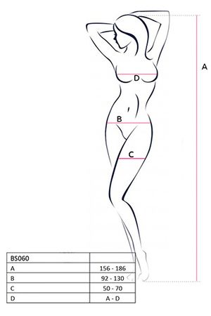 roter Bodystocking BS060 von Passion Universalgröße