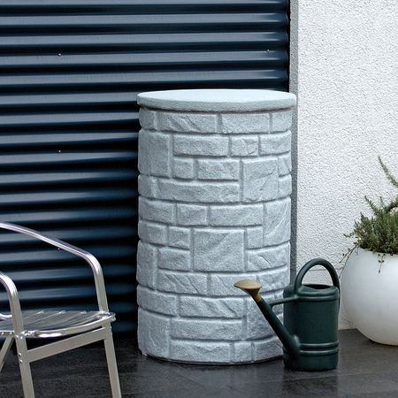 Regentonne Arcado grau 230 Liter Frontansicht 