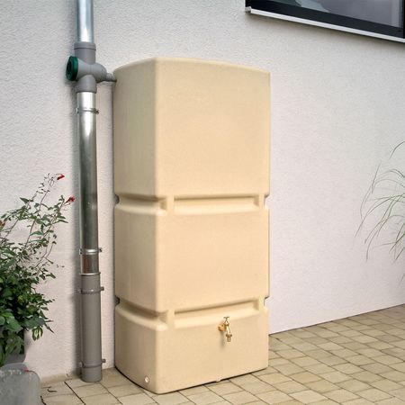 Regentonne eckig JUMBO 800 liter sandstein 