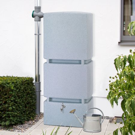 FLORANTIA Regentonne eckig Jumbo 800 liter grau