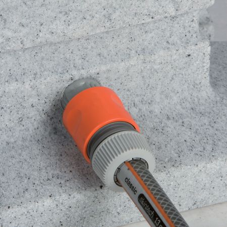 Wasserzapfstelle grau Romana Anschluss