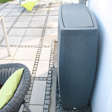 Regentonne Noblesse anthrazit 275 Liter Seitenansicht