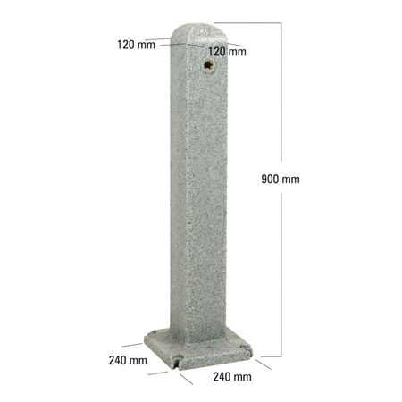 Wasserzapfstelle grau Poller Abmessungen