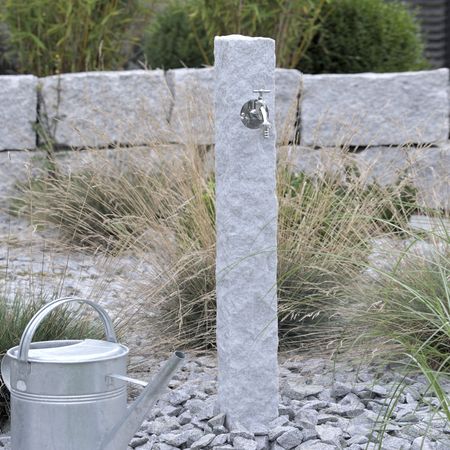 Wasserzapfstelle grau Natura mit Steckkupplung