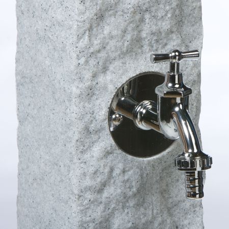 Wasserzapfstelle grau Natura Auslaufhahn