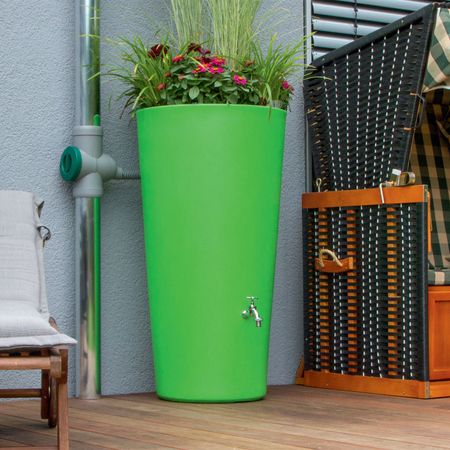 Regentonne Rainbowl Flower 150 liter kiwi