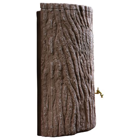 Regentonne Baumstamm Evergreen Lite braun 300 Liter ohne Zubehör freigestellt