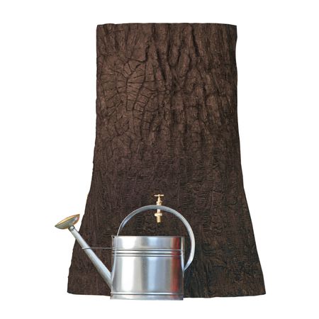 Regentonne Baumstamm Little Evergreen braun 250 Liter Frontansicht 