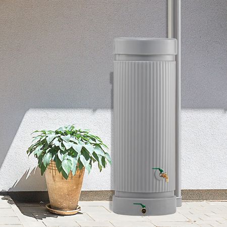 Regentonne Regensäule ATHEN grau 300 liter