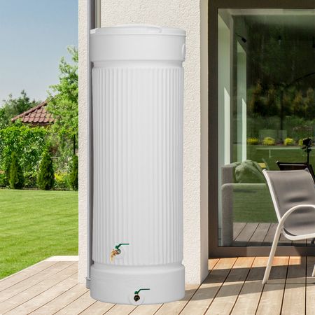 Regentonne Regensäule WHITE WATER 500 Liter weiss