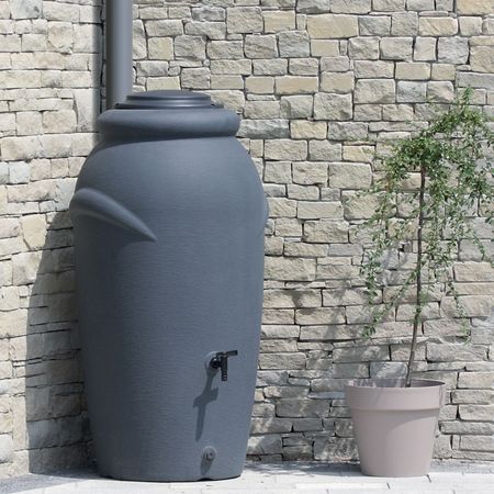 Regentonne Amphore BOLOGNA 210 Liter anthrazit inkl. Hahn