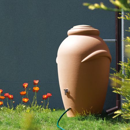 Regentonne Amphore BOLOGNA 360 L terracotta inkl. Hahn