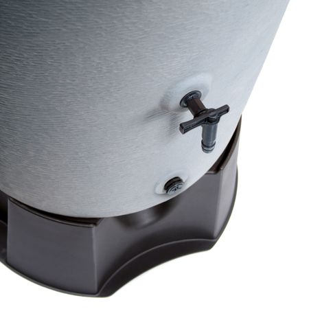 Regentonne Amphore Bologna grau 360 Liter Sockel