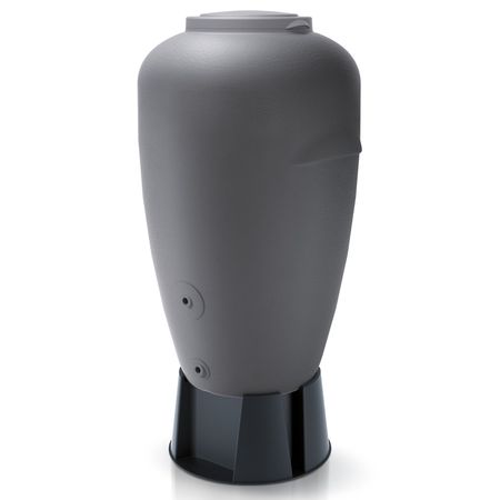 Regentonne Amphore Bologna grau 440 Liter Sockel